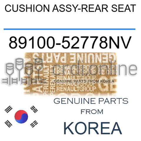 CUSHION ASSY-REAR SEAT [ORIGINAL] 89100-52778NV 8910052778NV 89100 52778NV