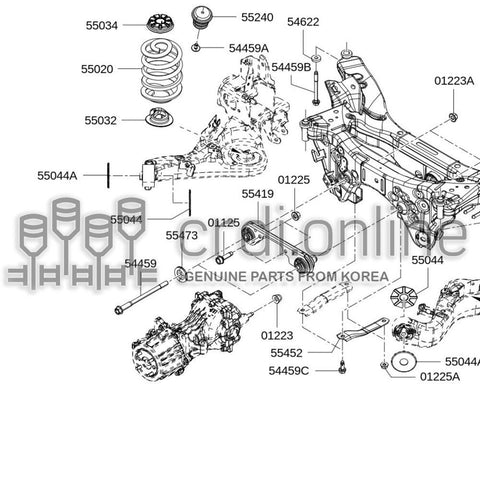 MEMBER ASSY-REAR SUSPENSION 55401-5HA0D 554015HA0D 55401 5HA0D