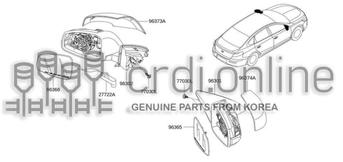 COVER-MIRROR BODYLH 96373-3907R 963733907R 96373 3907R