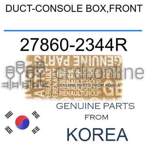 DUCT-CONSOLE BOX,FRONT [ORIGINAL] 27860-2344R 278602344R 27860 2344R