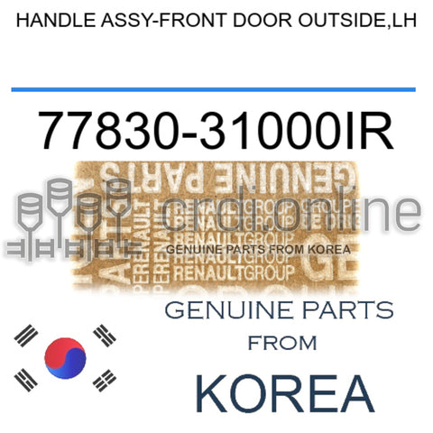 HANDLE ASSY-FRONT DOOR OUTSIDE,LH [ORIGINAL] 77830-31000IR 7783031000IR 77830 31000IR