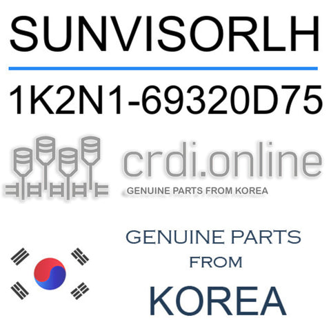 SUNVISORLH [ORIGINAL] 1K2N1-69320D75 1K2N169320D75 1K2N1 69320D75