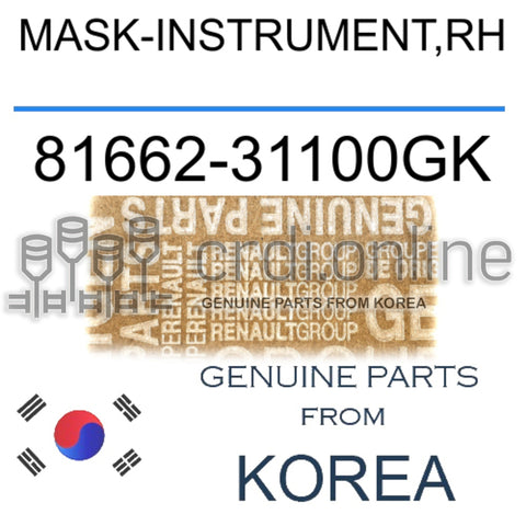 MASK-INSTRUMENT,RH [ORIGINAL] 81662-31100GK 8166231100GK 81662 31100GK