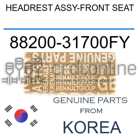 HEADREST ASSY-FRONT SEAT [ORIGINAL] 88200-31700FY 8820031700FY 88200 31700FY