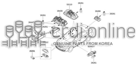LAMP ASSY-GLOVE BOX 82000-24033 8200024033 82000 24033