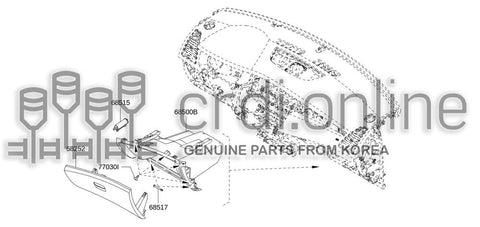 TRAY-GLOVE BOX 68500-2708R 685002708R 68500 2708R