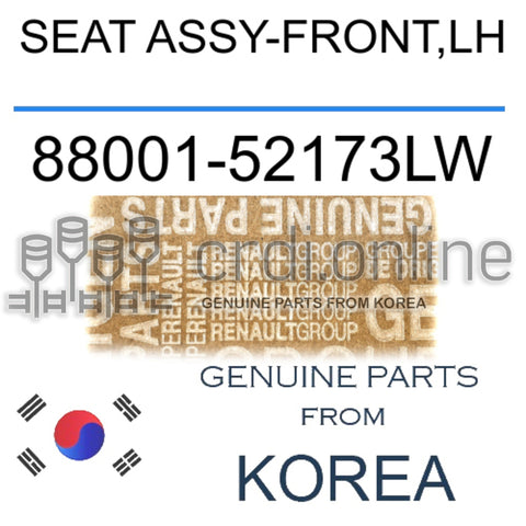 SEAT ASSY-FRONT,LH [ORIGINAL] 88001-52173LW 8800152173LW 88001 52173LW