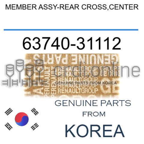 MEMBER ASSY-REAR CROSS,CENTER [ORIGINAL] 63740-31112 6374031112 63740 31112