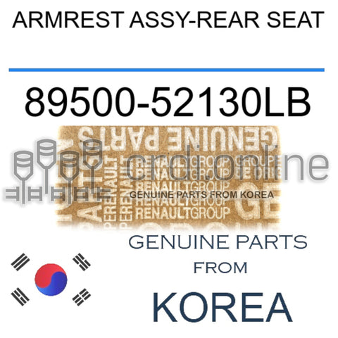 ARMREST ASSY-REAR SEAT [ORIGINAL] 89500-52130LB 8950052130LB 89500 52130LB