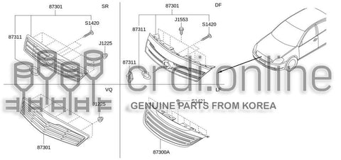 EMBLEM-RADIATOR GRILLE 87311-52000 8731152000 87311 52000