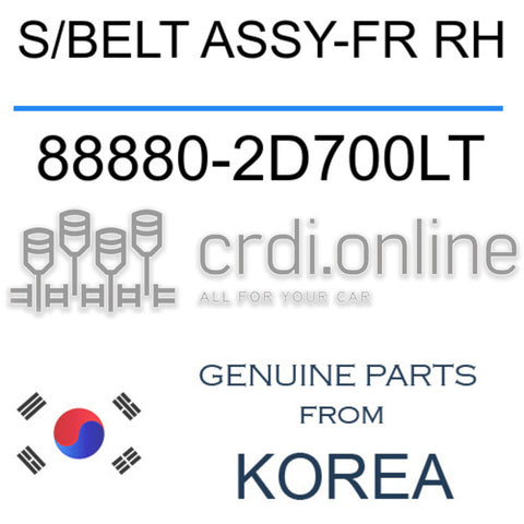 S/BELT ASSY-FR RH [ORIGINAL] 88880-2D700LT 888802D700LT 88880 2D700LT