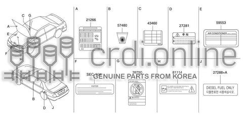 LABEL-SIDE AIR BAG [ORIGINAL] 39790-52000 3979052000 39790 52000