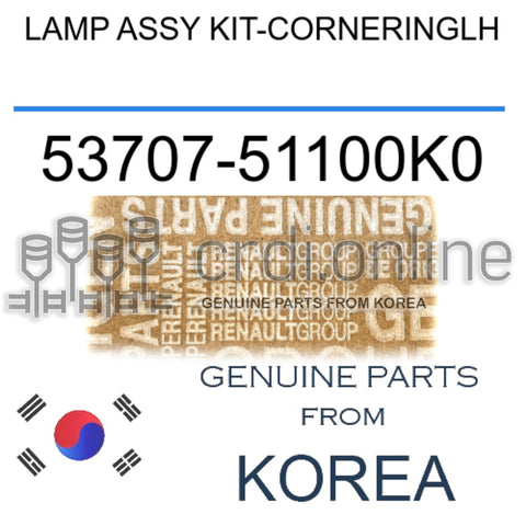 LAMP ASSY KIT-CORNERINGLH [ORIGINAL] 53707-51100K0 5370751100K0 53707 51100K0