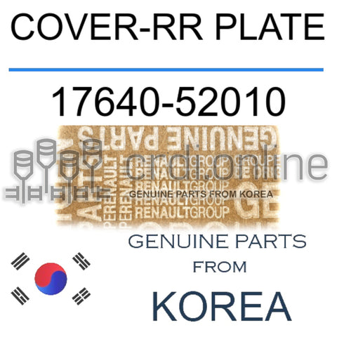 COVER-RR PLATE [ORIGINAL] 17640-52010 1764052010 17640 52010