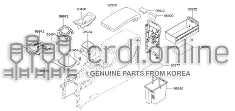 LID ASSY-CONSOLE 96912-4396R 969124396R 96912 4396R