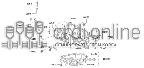 GUIDE ASSY-OIL LEVEL GAUGE 11150-ET80A 11150ET80A 11150 ET80A