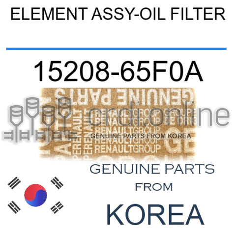 ELEMENT ASSY-OIL FILTER [ORIGINAL] 15208-65F0A 1520865F0A 15208 65F0A