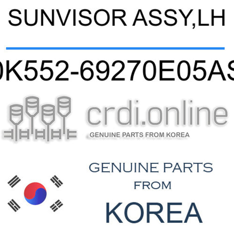 SUNVISOR ASSY,LH [ORIGINAL] 0K552-69270E05AS 0K55269270E05AS 0K552 69270E05AS