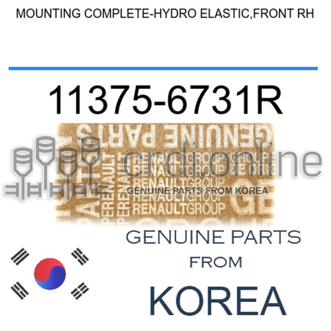 MOUNTING COMPLETE-HYDRO ELASTIC,FRONT RH [ORIGINAL] 11375-6731R 113756731R 11375 6731R