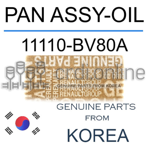 PAN ASSY-OIL [ORIGINAL] 11110-BV80A 11110BV80A 11110 BV80A
