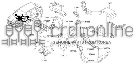 DUCT-FLOORFRONT 1ST 27830-JY46A 27830JY46A 27830 JY46A