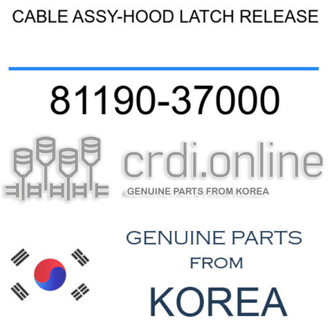 CABLE ASSY-HOOD LATCH RELEASE 81190-37000 8119037000 81190 37000