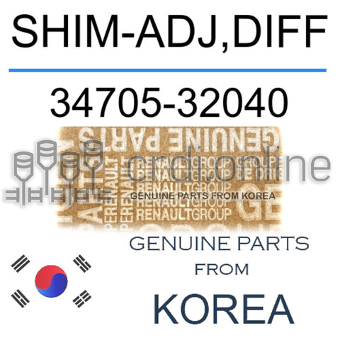 SHIM-ADJ,DIFF [ORIGINAL] 34705-32040 3470532040 34705 32040