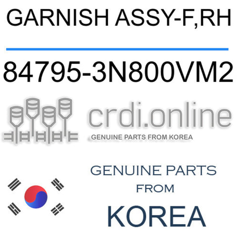 GARNISH ASSY-F,RH [ORIGINAL] 84795-3N800VM2 847953N800VM2 84795 3N800VM2