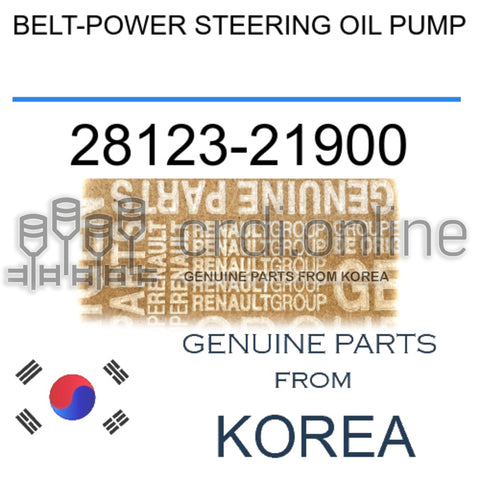 BELT-POWER STEERING OIL PUMP [ORIGINAL] 28123-21900 2812321900 28123 21900