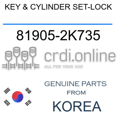 KEY & CYLINDER SET-LOCK [ORIGINAL] 81905-2K735 819052K735 81905 2K735