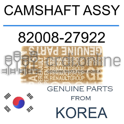 CAMSHAFT ASSY [ORIGINAL] 82008-27922 8200827922 82008 27922