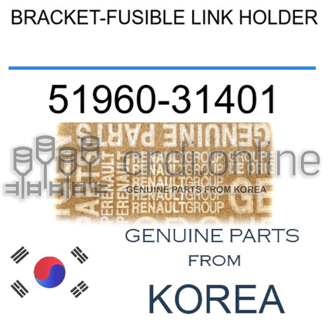 BRACKET-FUSIBLE LINK HOLDER [ORIGINAL] 51960-31401 5196031401 51960 31401