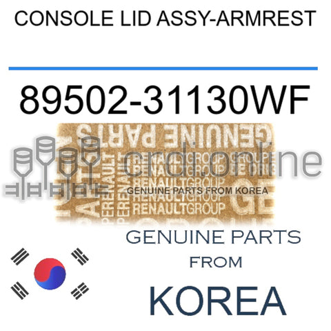 CONSOLE LID ASSY-ARMREST [ORIGINAL] 89502-31130WF 8950231130WF 89502 31130WF