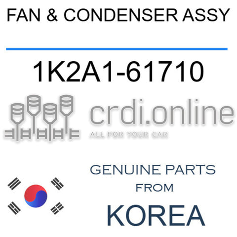 FAN & CONDENSER ASSY [ORIGINAL] 1K2A1-61710 1K2A161710 1K2A1 61710