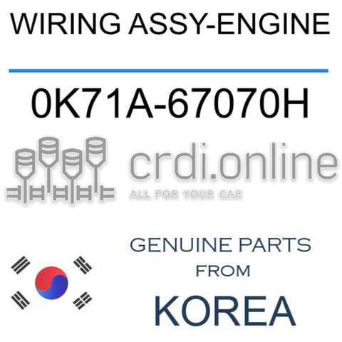 WIRING ASSY-ENGINE [ORIGINAL] 0K71A-67070H 0K71A67070H 0K71A 67070H