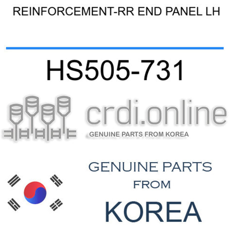 REINFORCEMENT-RR END PANEL LH [ORIGINAL] HS505-731 HS505731 HS505 731