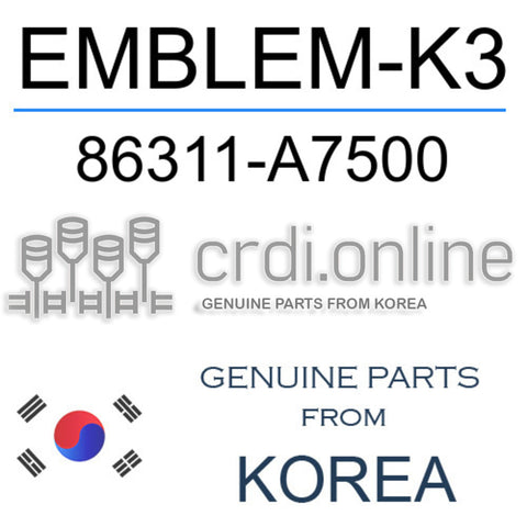 EMBLEM-K3 [ORIGINAL] 86311-A7500 86311A7500 86311 A7500