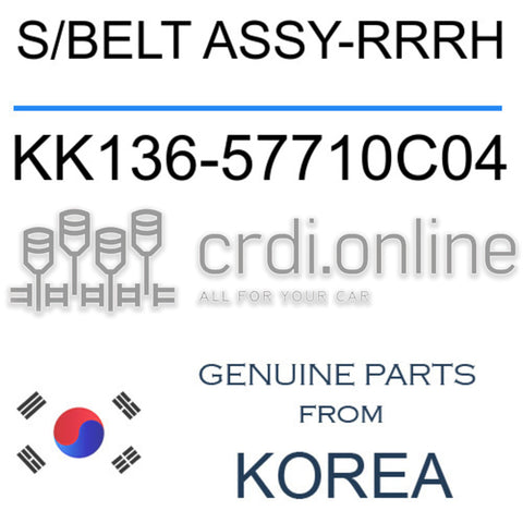 S/BELT ASSY-RRRH [ORIGINAL] KK136-57710C04 KK13657710C04 KK136 57710C04