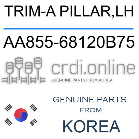 TRIM-A PILLAR,LH AA855-68120B75 AA85568120B75 AA855 68120B75