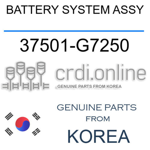 BATTERY SYSTEM ASSY [ORIGINAL] 37501-G7250 37501G7250 37501 G7250