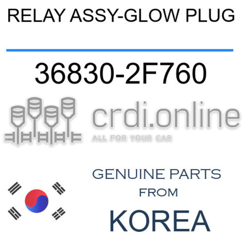 RELAY ASSY-GLOW PLUG [ORIGINAL] 36830-2F760 368302F760 36830 2F760