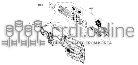 LABEL-RECOMMENDATION PARKING BRAKE [ORIGINAL] 36340-3924R 363403924R 36340 3924R