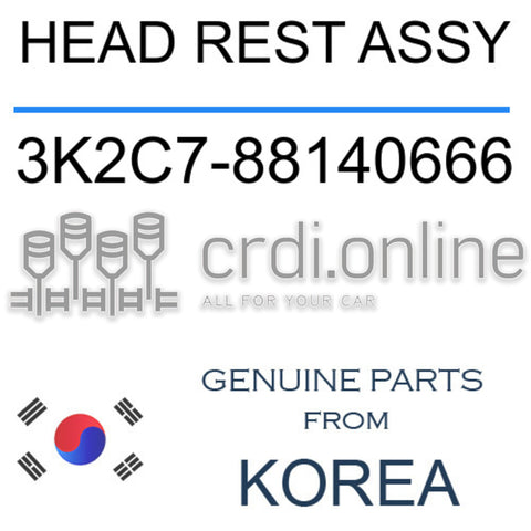HEAD REST ASSY [ORIGINAL] 3K2C7-88140666 3K2C788140666 3K2C7 88140666