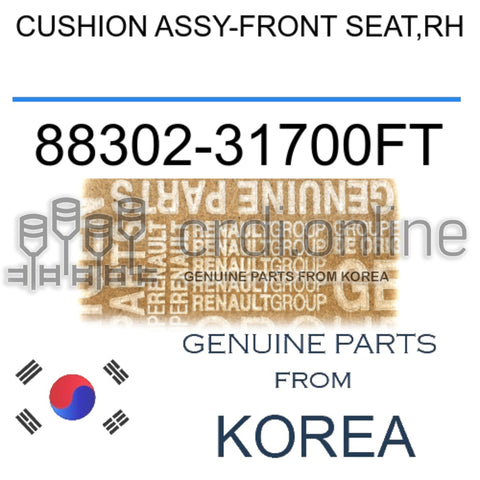 CUSHION ASSY-FRONT SEAT,RH [ORIGINAL] 88302-31700FT 8830231700FT 88302 31700FT