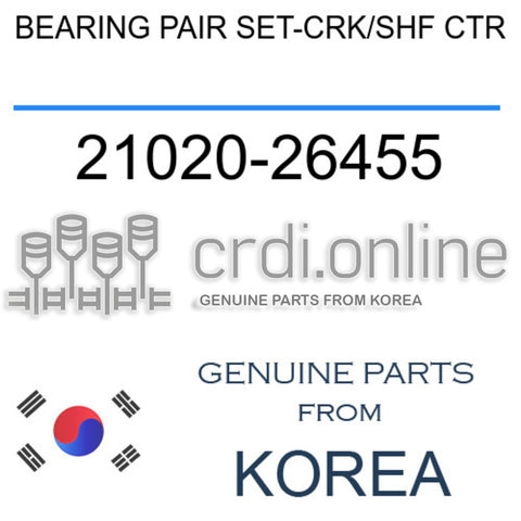 BEARING PAIR SET-CRK/SHF CTR [ORIGINAL] 21020-26455 2102026455 21020 26455