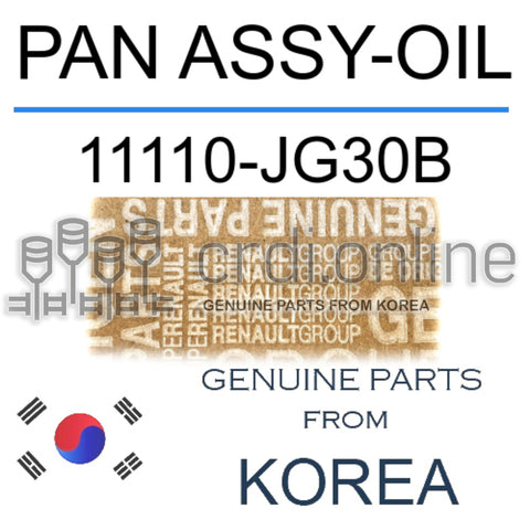 PAN ASSY-OIL [ORIGINAL] 11110-JG30B 11110JG30B 11110 JG30B