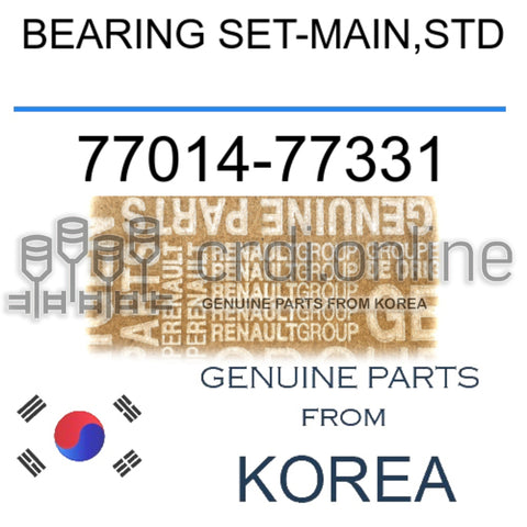 BEARING SET-MAIN,STD [ORIGINAL] 77014-77331 7701477331 77014 77331