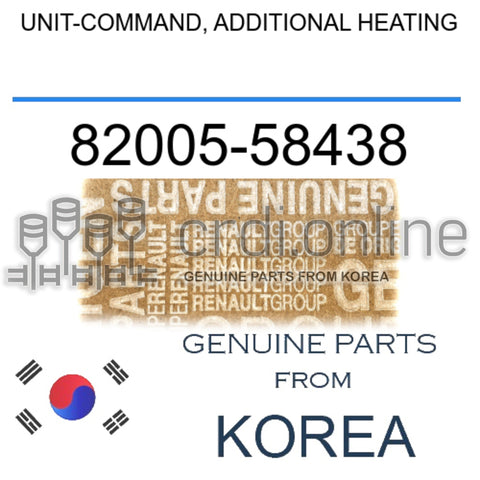 UNIT-COMMAND, ADDITIONAL HEATING [ORIGINAL] 82005-58438 8200558438 82005 58438
