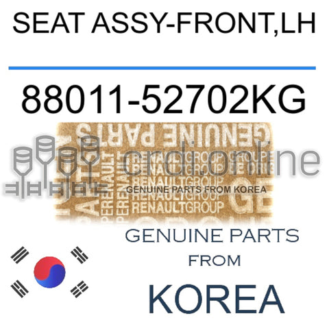 SEAT ASSY-FRONT,LH [ORIGINAL] 88011-52702KG 8801152702KG 88011 52702KG