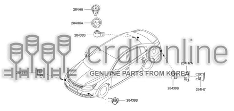 BRACKET-2ND_BSW_SENSORREAR SIDE LH [ORIGINAL] 284H7-0160R 284H70160R 284H7 0160R